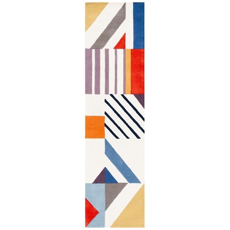 Safavieh 2 ft. 3 in. x 7 ft. Fifth Avenue Ivory & Multi Color Hand Tufted Runner Rug FTV120A-27